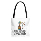 Cats & Books Canvas Tote Bag