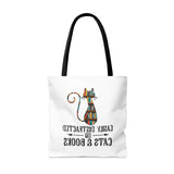 Cats & Books Canvas Tote Bag