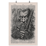 gandalf vintage dictionary poster - Gifts For Reading Addicts