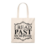 I Read Past My Bedtime Canvas Tote Bag - Vintage style - Gifts For Reading Addicts
