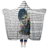HP Book Page White Hooded Blankets - Gifts For Reading Addicts