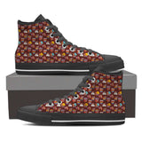 Women's High Top Bookish Pattern 2 White/Black - Gifts For Reading Addicts