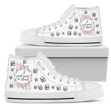 "Want to read"Bookish high top women's shoes - Gifts For Reading Addicts