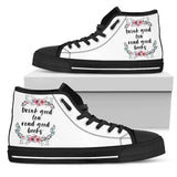 "Good books"Bookish high top women's shoes - Gifts For Reading Addicts