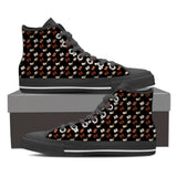 Women's High Top Bookish Pattern 3 White/Black - Gifts For Reading Addicts