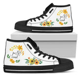 "Just read"Bookish high top women's shoes - Gifts For Reading Addicts