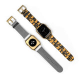 Yellow Bookish Pattern Design Watch Band for Apple Watch - Gifts For Reading Addicts