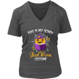 "Bookworm costume" V-neck Tshirt - Gifts For Reading Addicts