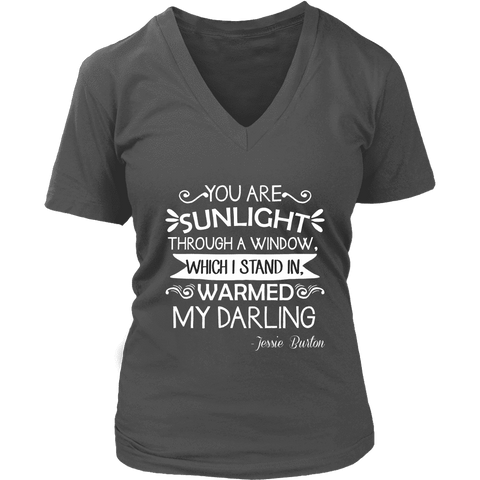 "You are sunlight" V-neck Tshirt - Gifts For Reading Addicts