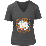 "My Summer Is All Booked" V-neck Tshirt - Gifts For Reading Addicts