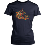 "Canada Bookish Map" Women's Fitted T-shirt - Gifts For Reading Addicts