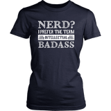 "Nerd?" Women's Fitted T-shirt - Gifts For Reading Addicts