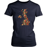 "UK Bookish Map" Women's Fitted T-shirt - Gifts For Reading Addicts