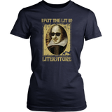 "I Put The Lit In Literature" Women's Fitted T-shirt - Gifts For Reading Addicts