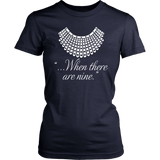 "When there are nine" Women's Fitted T-shirt - Gifts For Reading Addicts