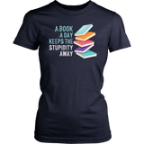 "A Book A Day" Women's Fitted T-shirt - Gifts For Reading Addicts