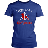 "I Don't Give A Gryffindamn" Women's Fitted T-shirt - Gifts For Reading Addicts