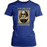 "I Put The Lit In Literature" Women's Fitted T-shirt - Gifts For Reading Addicts