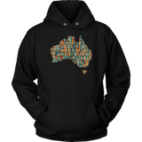 "Australia Bookish Map" Hoodie - Gifts For Reading Addicts