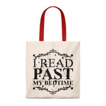 I Read Past My Bedtime Canvas Tote Bag - Vintage style - Gifts For Reading Addicts