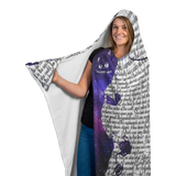 Alice's Adventures In Wonderland Book Page Hooded Blanket - Gifts For Reading Addicts