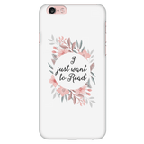 want to read floral phone case white - Gifts For Reading Addicts
