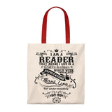 I'm A Reader Canvas Tote Bag - Vintage style - Gifts For Reading Addicts