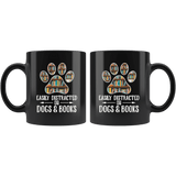 "Dogs and books"11oz black mug - Gifts For Reading Addicts