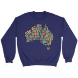 "Australia Bookish Map" Sweatshirt - Gifts For Reading Addicts