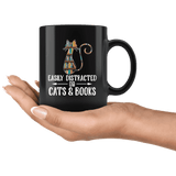 "Cats and books"11oz black mug - Gifts For Reading Addicts