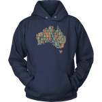 "Australia Bookish Map" Hoodie - Gifts For Reading Addicts