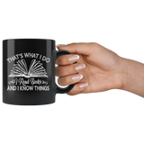 "I Read Books"11oz Black Mug - Gifts For Reading Addicts