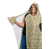 Pride And Prejudice Vintage Book Page Hooded Blanket - Gifts For Reading Addicts