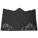 Night Circus Book Page Hooded Blankets - Gifts For Reading Addicts