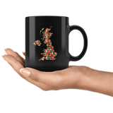 "UK Bookish Map"11oz Black Mug - Gifts For Reading Addicts