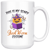 "Bookworm costume"15oz White Mug - Gifts For Reading Addicts