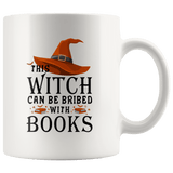 "Bribed With Books"11oz White Mug - Gifts For Reading Addicts