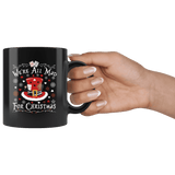 "We're All Mad For Christmas"11oz Black Christmas Mug - Gifts For Reading Addicts