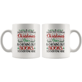 "Christmas Cheer"11oz White Christmas Mug - Gifts For Reading Addicts