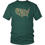 "USA Bookish Map" Unisex T-Shirt - Gifts For Reading Addicts