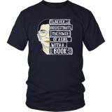 Ruth Bader "A Girl With A Book" Unisex T-Shirt - Gifts For Reading Addicts