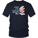 "A Book A Day" Unisex T-Shirt - Gifts For Reading Addicts