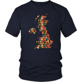 "UK Bookish Map" Unisex T-Shirt