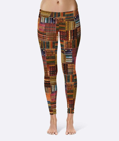 Book Spines Leggings - Gifts For Reading Addicts