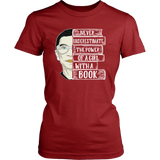 Ruth Bader "A Girl With A Book" Women's Fitted T-shirt - Gifts For Reading Addicts