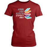 "A Book A Day" Women's Fitted T-shirt - Gifts For Reading Addicts