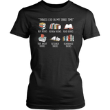 "Things I Do In My Spare Time" Women's Fitted T-shirt - Gifts For Reading Addicts