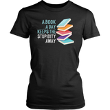 "A Book A Day" Women's Fitted T-shirt - Gifts For Reading Addicts