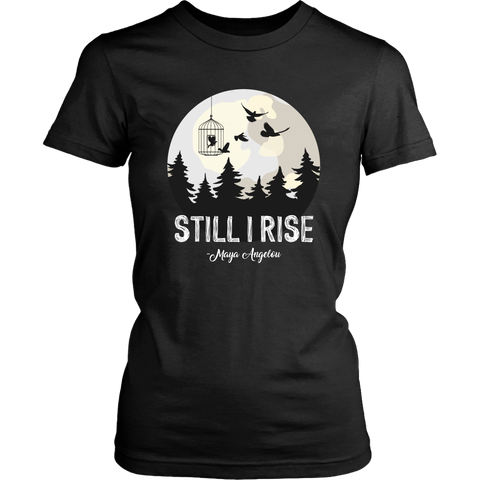 "Still I Rise" Women's Fitted T-shirt - Gifts For Reading Addicts