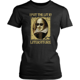 "I Put The Lit In Literature" Women's Fitted T-shirt - Gifts For Reading Addicts